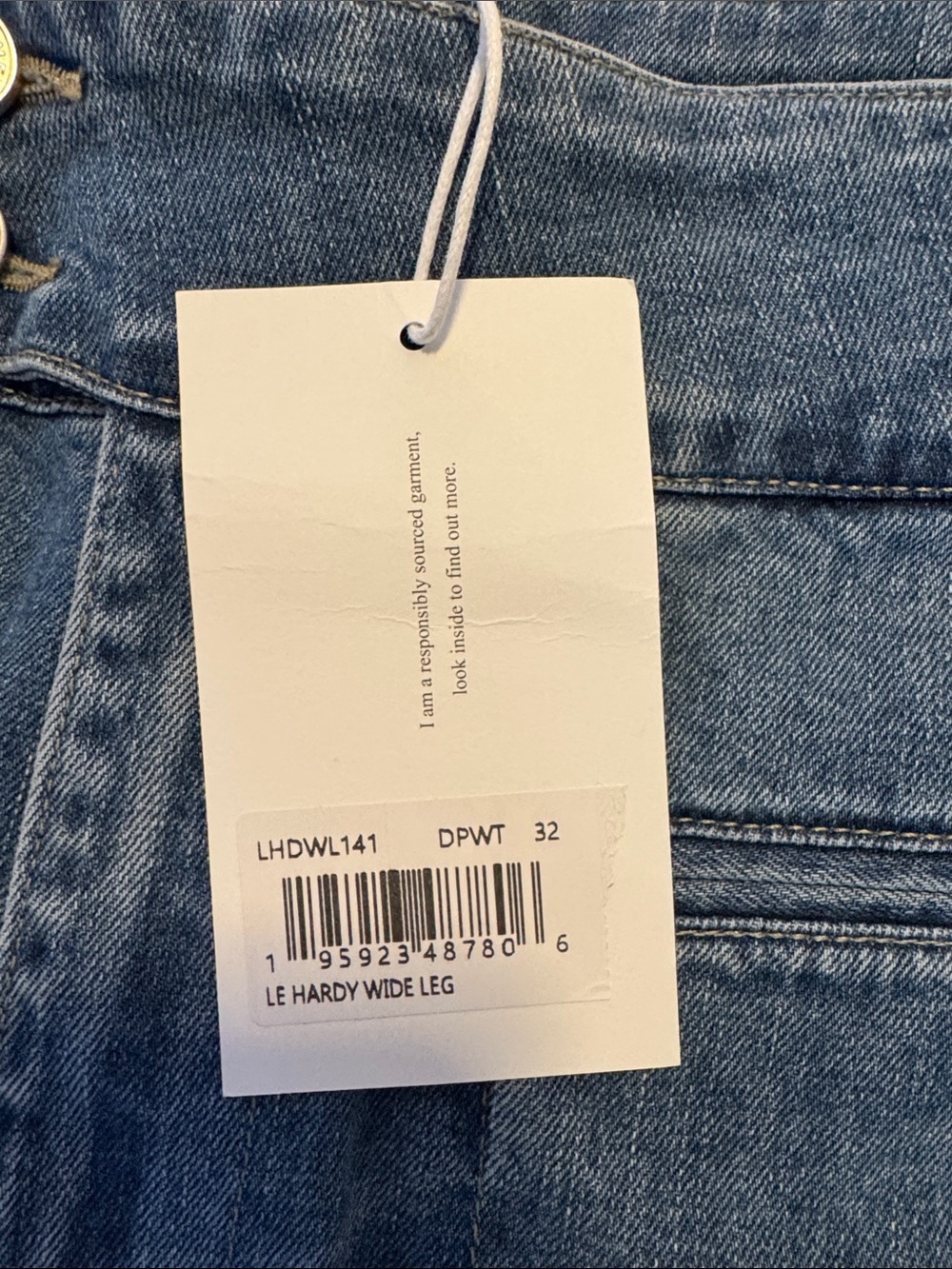 Frame // Le Hardy High Waist Wide Leg Jeans - Picture 7 of 8